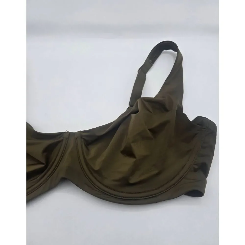 Cuup Bra Size 40E The Scoop Olive Green Underwire
